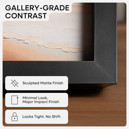Homeforia Black 11x14 Picture Frame, High End Metal 11x14 Poster Frames with Mat 8x10, 11 x 14 Black Frame Matted to 8 x 10 inch Photo, 11 by 14 Thin Hanging Frames, Tempered Glass, Wall Kit, Set of 1