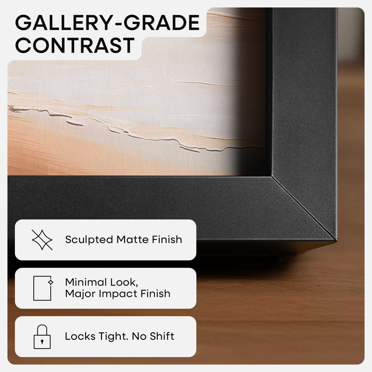 Homeforia 14x22 Picture Frame Black, High End Metal 14 x 22 Poster Frames with Mat 12 x 16 for Photo, 14x22 Black Frame Matted to 12x16 inch Print, 22x14 Thin Frame, Tempered Glass, Wall Kit, Set of 1
