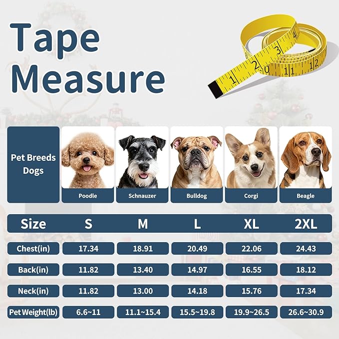 Dog Winter Coat for Small & Medium Dogs (Up to 31lb), Waterproof Dog Coat with Harness, Puppies Windproof Puppy Puffer Jacket, Snowsuit for Dachshund,Frenchie, Corgi (Classic Blue, Small)