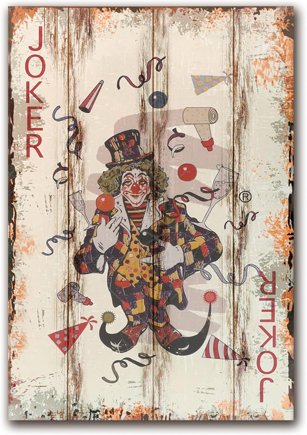 Poker Canvas Wall Art Print Red Joker Game Room Wall Art Print Wall Decor Prints Poster With Framed