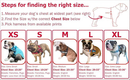 Adjustable Dog Harness– No Pull, No Choke – for English Bulldogs, French Bulldogs, Pugs & Broad-Chested Breeds – Easy, Safe Walks (NEON Pink, Small)