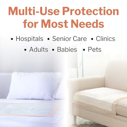 McKesson Ultra Underpads, Heavy Absorbency, Elderly, 30 x 30 in, 100 ct | Disposable Chux Pads for Adults, and Baby, Pee Pads, Incontinence Bed Pads