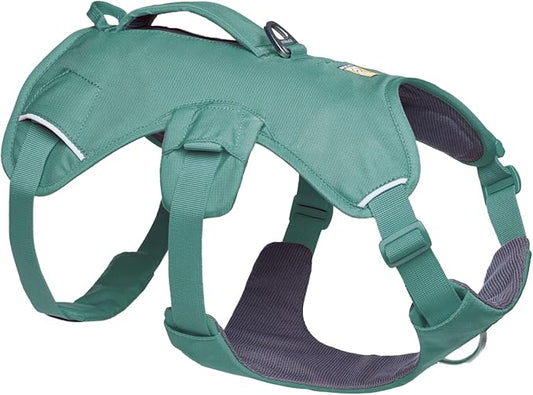 Ruffwear, Web Master, Multi-Use Support Dog Harness, Hiking and Trail Running, Service and Working, Everyday Wear, River Rock Green, Small