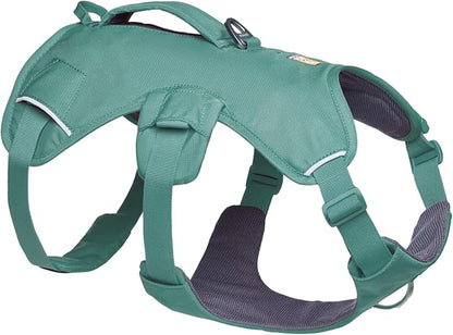 Ruffwear, Web Master, Multi-Use Support Dog Harness, Hiking and Trail Running, Service and Working, Everyday Wear, River Rock Green, Medium