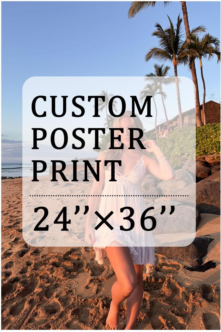 GZZFXXD Personalized Custom 24''x36''Canvas Prints with Your Photo/your Image Large Wallart Wall Decor for Bedroom Dining room Living room Children's room(Unframed)