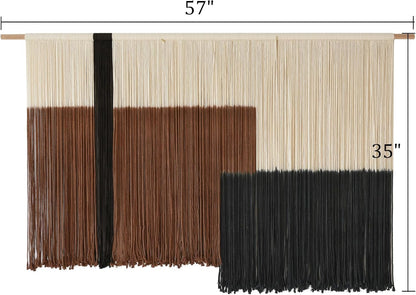 Macrame Wall Hanging Large Dip Dye Tapestry Fiber Wall Art Boho Bedroom Décor 57''W*35''L