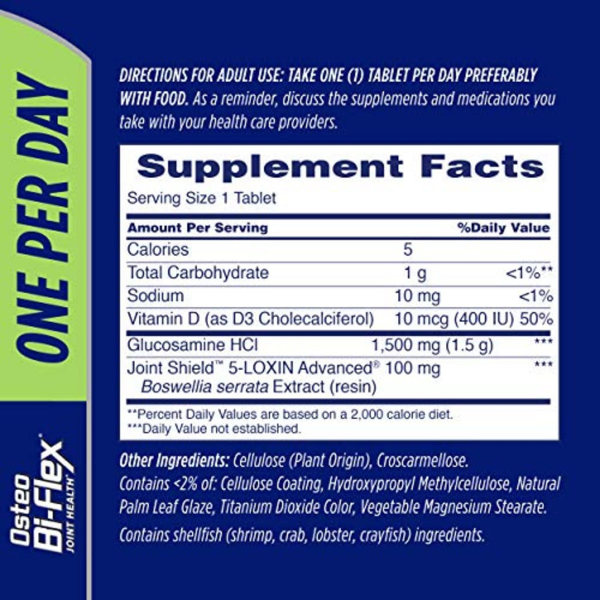 Osteo Bi-Flex Glucosamine with Vitamin D, One Per Day By Osteo Bi-flex, Joint Health,130 Coated Tablets, 130 Count