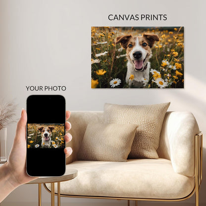 Personalized Picture Framed Canvas Prints, Custom Canvas Wall Art with Your Photos for Bedroom Wall Decor, Painting Canvas for Home Decor, Gifts Poster Keepsakes for Women Her Him
