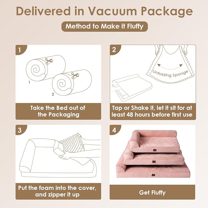 EHEYCIGA Large Dog Bed Memory Foam for Crate, Orthopedic Dog Bed Large Size Dogs with Washable Removable Cover, Waterproof Pet Sofa Couch with Nonskid Bottom, 35x22x6, Pink | Small Dog Sofa with Washable Removable Cover, Waterproof Pet Couch for Crate ...