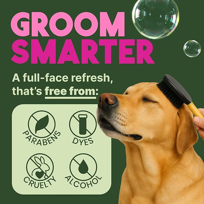TropiClean No Rinse Waterless Dog Shampoo | Detangling and Deodorizing Dry Shampoo for Smelly Pets | Moisturizes Dry Skin | USA Made | Berry Scent | 7.4oz