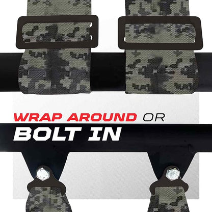 1pc 50 Cal Camo 4 Point Harness 2in Straps, Racing Harness Seat Belt | Ultra Kush padding, Push Button quick release hardware. Universal Fit for UTV, RZR, race car.
