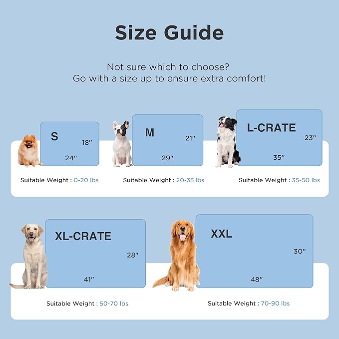 Bedsure Cooling Dog Mat Extra Large - Q-Max>0.4 XL Thin Breathable Cold Crate Pad Indoor for Pets with Chill Cool Fiber and Non-Slip Bottom，Portable Washable Kennel Mat in Outdoor Summer, 41x28, Blue