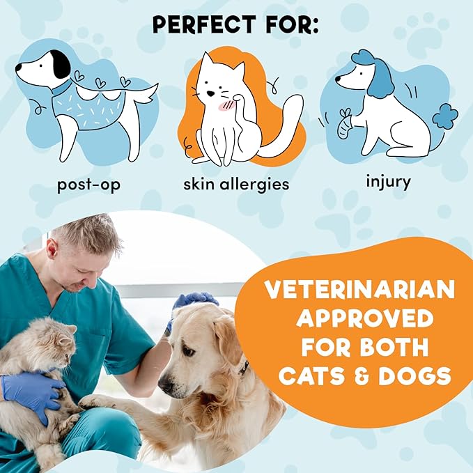 BENCMATE Inflatable Dog Cone Collar Alternative, Soft Dog Cone for Small Medium Large Dogs and Cats, Neck Recovery ECollar Donut Collar After Surgery (Medium+, Flag)