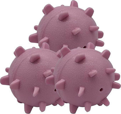 Dog Balls ，2.3” Heavy Duty Squeaky Dog Toys for Small Medium Large Dogs Squeaky Toy Balls 3 Pcs (Red)