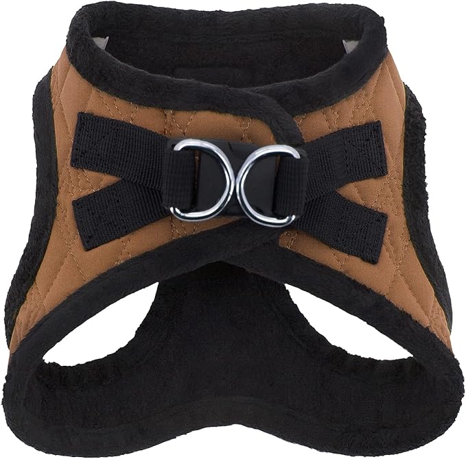 Best Pet Supplies - All Weather Mesh/Plush, Reflective, No Pull Harness for Small, Medium Dogs, Cats - Secure with Hook & Loop Fastener, Buckle, Double D-Rings - Beige Plush, XL
