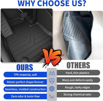 Rongtaod Floor Mats Compatible with 2026 Hyundai Palisade Gas Cargo Mat Trunk Mat Cargo Liner 7-Seater Back Seat Protector All Weather Palisade Accessories (Floor Mats+Trunk Mat with Backrest Mat)
