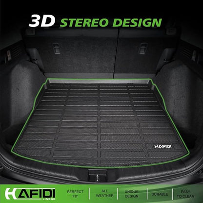 HAFIDI® Floor Mats & Cargo Liner Set Fit for 2017-2020 Hyundai Elantra (No GT Models) All Weather TPE Anti-Slip Car Full Set Floor Liners Custom Accessories - Black