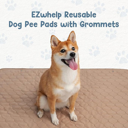 Washable Dog Training Pads - Reusable Waterproof Whelping, 48x60 in | Sanitary puppy pee pads with rounded corners for pet essentials, laminated lightweight durable design for dogs