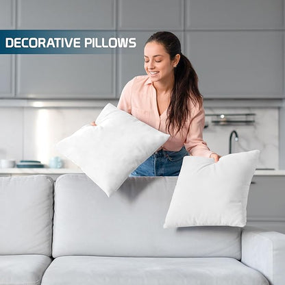 Utopia Bedding Throw Pillows Insert (Pack of 4, White) - 26 x 26 Inches Bed and Couch Pillows - Indoor Decorative Pillow