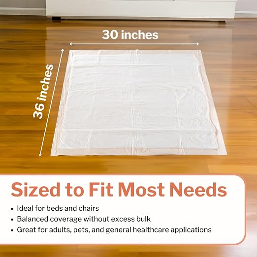 McKesson Underpads Bed Pads, Heavy Absorbency, 30 x 36 in, 40 ct | Chux Pads for Adults and Elderly, Baby Changing, Pee Pad for Pets
