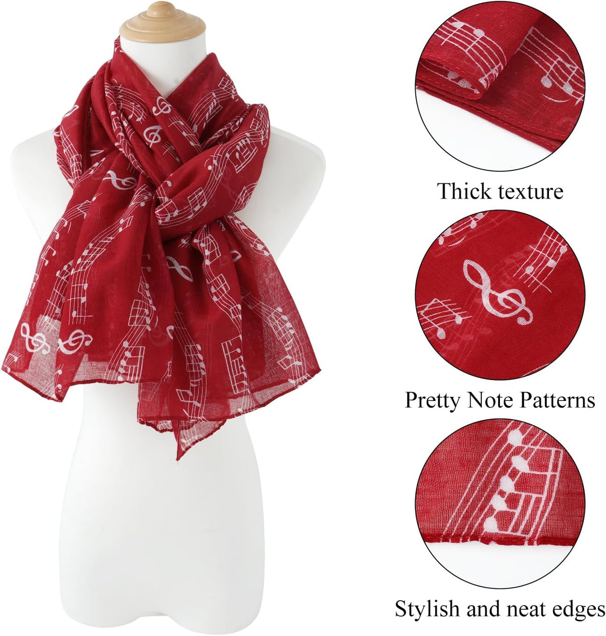 E-Clover Fashion Scarf for Women Lightweight Scarves Shawl Wrap for Spring/Summer Winter