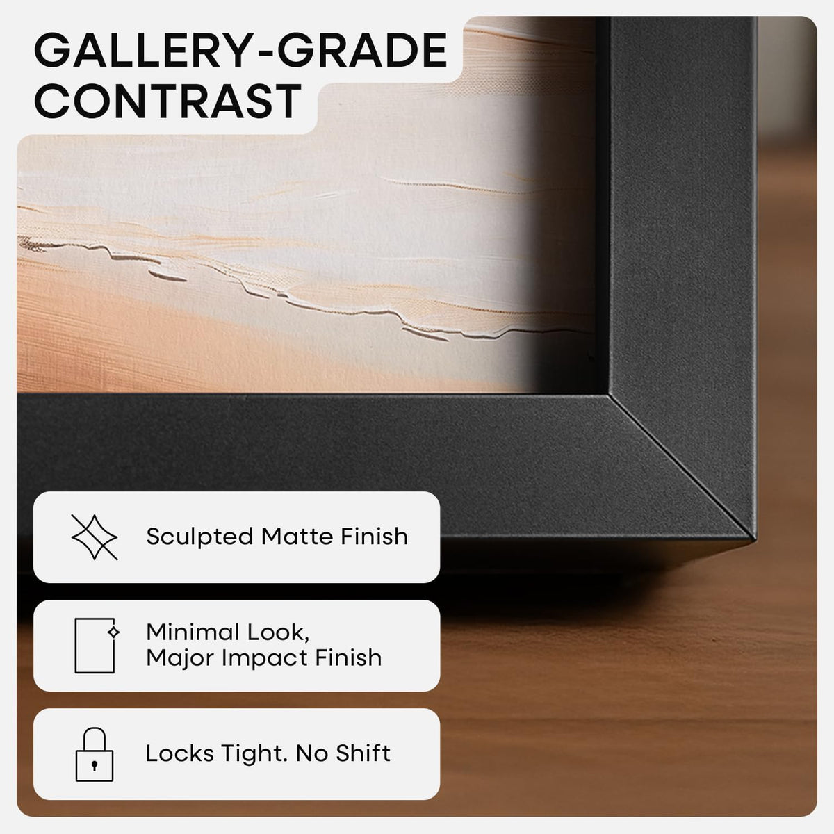 Homeforia 18x24 Poster Frame Black, High End Metal 18 x 24 Picture Frames with Mat 16 by 20 inch Photo, 18x24 Black Frame Matted to 16x20 Print, 24x18 Hanging Frame, Tempered Glass, Wall Kit, Set of 1