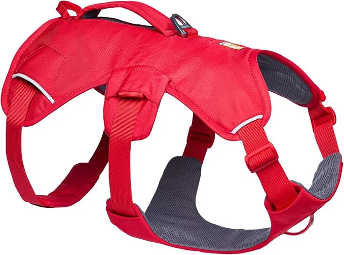 Ruffwear, Web Master, Multi-Use Support Dog Harness, Hiking and Trail Running, Service and Working, Everyday Wear, Red Canyon, X-Small