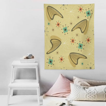 ICMOLYYENLO Boho Medieval Cat Tapestry, Abstract Atomic Starburst Geometric Aesthetic Art Wall Hanging For Bedroom Living Room Dormitory 60x80 Inches
