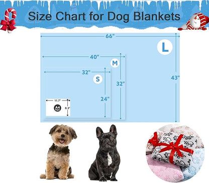 Stuffed Premium Soft Dog Couch Blanket, with Flannel Cute Paw Print, 30 * 70 inches, Cat Blanket Puppy Supplies Dog Products Stuff Essentials, Blue