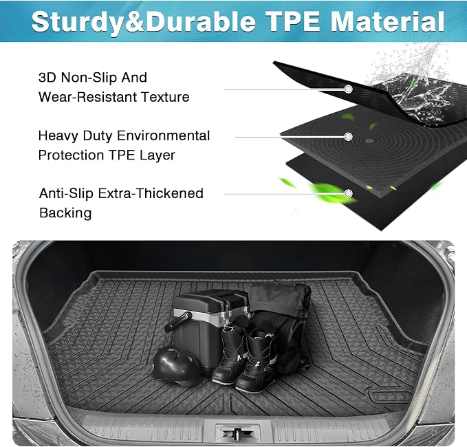 Mixsuper Cargo Liner for 2022-2025 Toyota GR86 / Subaru BRZ All Weather Cargo Mat Rear Trunk Liner Tray Black