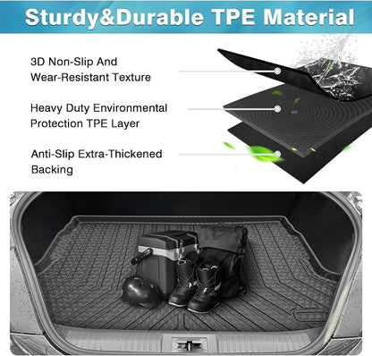 Mixsuper Cargo Liner for 2022-2025 Toyota GR86 / Subaru BRZ All Weather Cargo Mat Rear Trunk Liner Tray Black