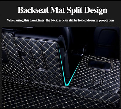 Personalized Leather Car Mats – Add Your Own Text + Photo, Custom Image Printing, Unique Gift-Ready Floor Liners Full Set Fit Most Cars- Beige
