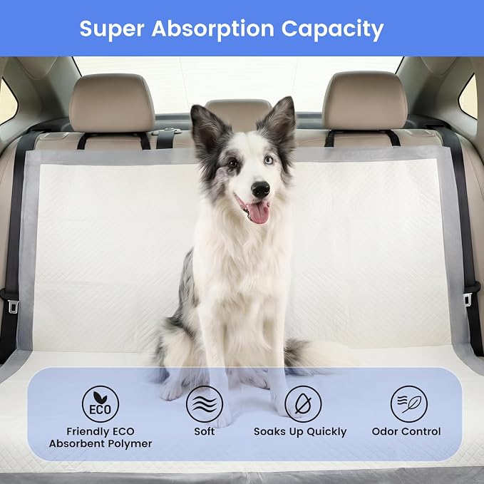 Gardner Pet 44" x 63" Extra Large Pee Pads for Dogs, ‌Enormous Puppy Pads, Dog Pads with Anti-Slip Particle, Puppy Training Pads, Grey 40 Count