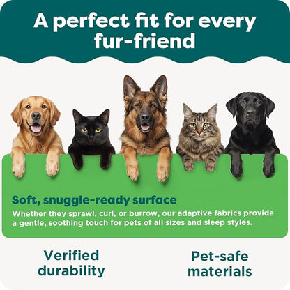 Furhaven Orthopedic Dog Bed for Large/Medium Dogs w/ Removable Bolsters & Washable Cover, For Dogs Up to 55 lbs - Plush & Velvet Waves Perfect Comfort Sofa - Brownstone, Large