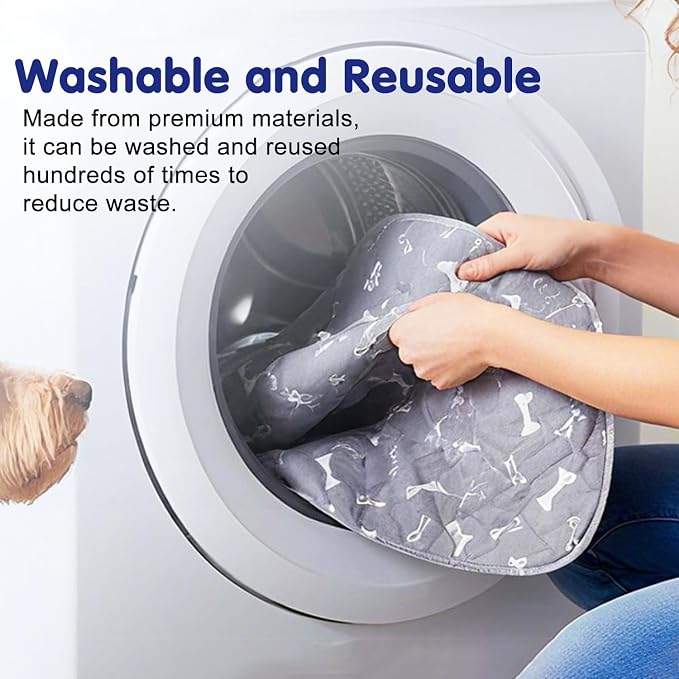 Pee Pads with Pheromones, Elite Pads for Cats, Washable Pee Pads for Dogs, Leak-Proof & Anti-Slip Pet Training Pad for Home & Travel(Grey, S: 11.8" × 11.8")