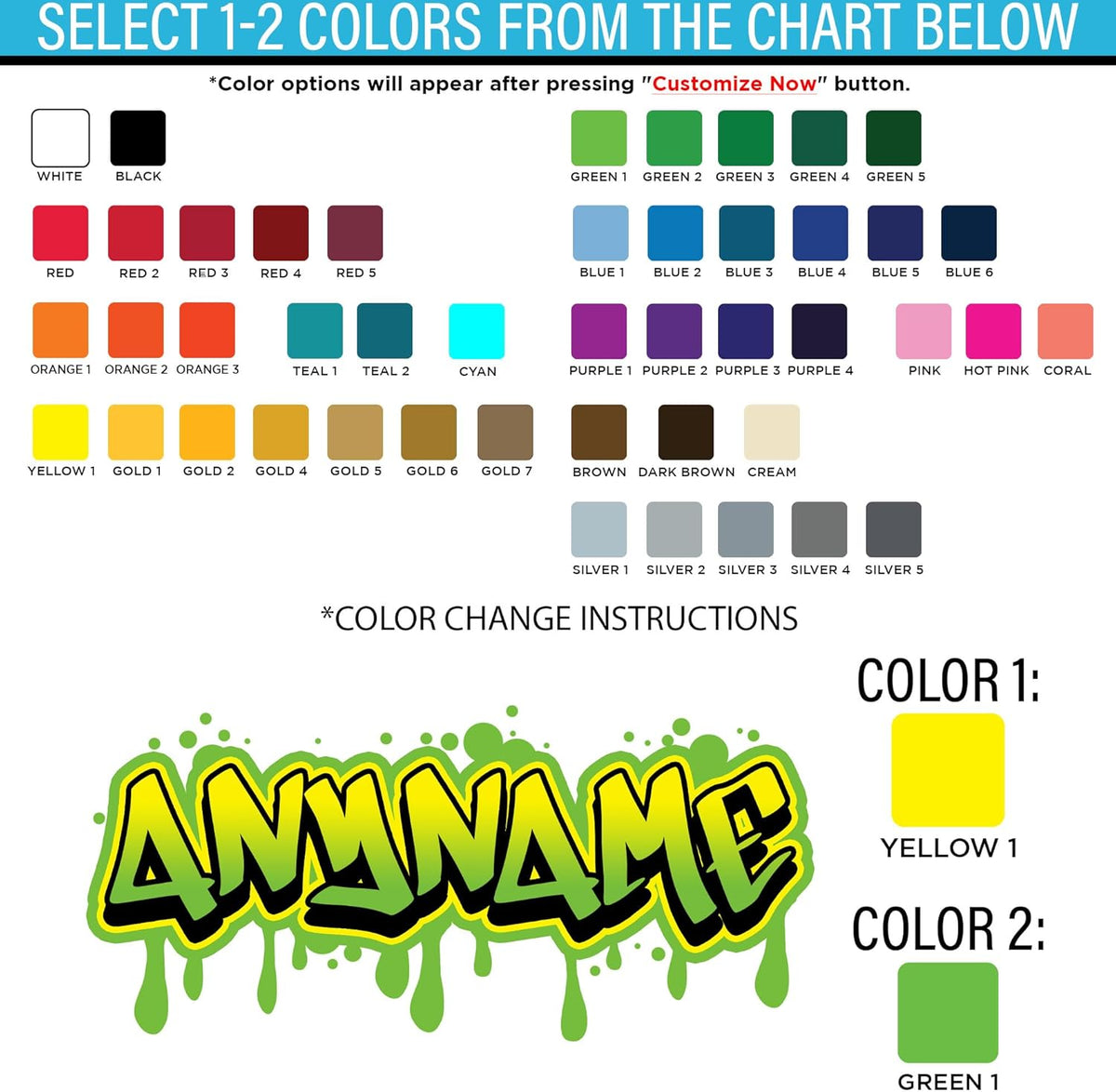 Custom Graffiti Name Wall Decal Personalized Graffiti Wall Name Decal Graphics Large Vinyl WallDecal for Home & Room Décor, Peel & Stick Wall-Art for Kids & Teens Bedroom, Car, Vehicles