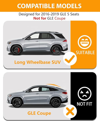 Floor Mats & Cargo Liner Fit for Mercedes Benz GLE 2016-2019 | ML Class 2012-2015 350/400 /63 AMG S, All Weather TPE Floor Liners Custom Fit GLE & ML Car Mats, Black