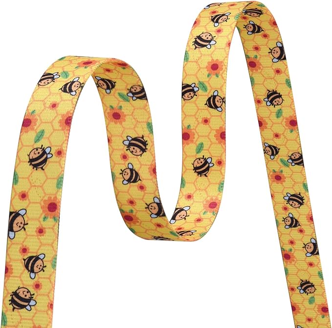 Dog Collar and Leash Set with Bohemia Floral Tribal Geometric Patterns - Soft Ethnic Style Collar Adjustable for Small Medium Large Dogs(Bee Set,XS)