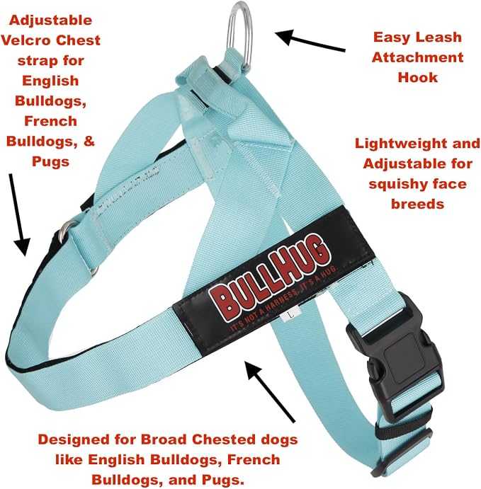 Adjustable Dog Harness– No Pull, No Choke – for English Bulldogs, French Bulldogs, Pugs & Broad-Chested Breeds – Easy, Safe Walks (Leopard, Large)