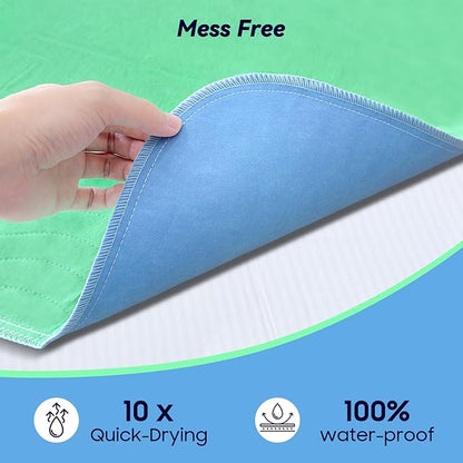 6 Pack 36” x 36” Extra Heavy Absorbency Washable Underpads Bed Pads | WaterProof Quick Drying Nursing Pads Incontinence, Reusable Washable Pee Pads for Dogs, Diaper Changing & Adults