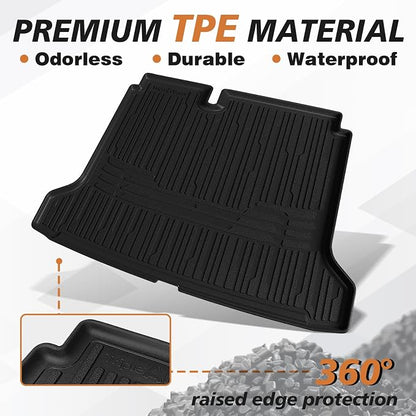 TripleAliners Trunk Mat All Weather Liners Compatible with 2025 2026 Nissan Kicks Interior Accessories Custom Fit Anti-Slip TPE Full Coverage Protection Rear Trunk Floor Mat (S Trim Level ONLY)
