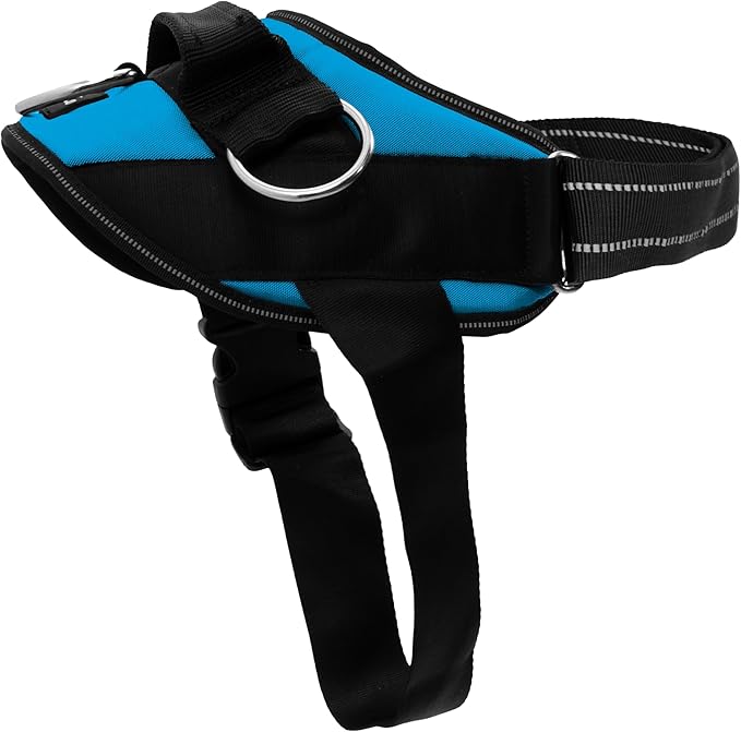 ShawnCo Essential Dog Harness, No-Pull Pet Vest (Oceanic Blue,M) | 3 Leash Clips, Easy On, No-Choke, Reflective, Adjustable Fit, Padded Comfort, Control Handle, For Small, Medium & Large Dogs