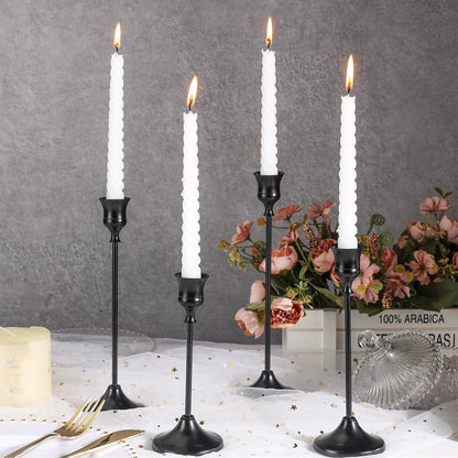 Candlestick Holders, 6PCS Metal Taper Candle Holder, Black Candle Holders for Candlesticks, Candle Holder for Halloween Decorations