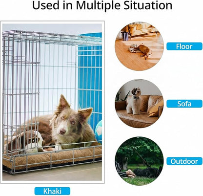 Dog Crate Pad Washable Dog Bed for Crate Large Cozy Mat 48-Inch Camel | Ultra Soft Kennel Pad,Anti-Slip Bottom,Fits for Most Metal Crates,Comfortable Sleeping Pet Mat