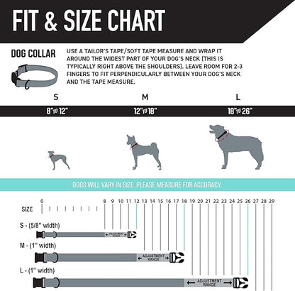 Wolfgang Heavy Duty, Adjustable Dog Collar with Quick Release Nylon Buckle for Walking & Training, MarbleSwirl Print, Large