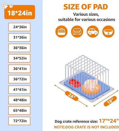 Washable Dog Pee Pads for Puppy, Non-Slip,Waterproof,4 Pack 18x24, Gray | Reusable, Absorbent,Machine Washable Puppy Pads for Whelping, Potty Training, Playpens, Senior Dog Incontinence,Housebreaking