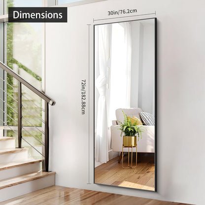 Black Bathroom Mirror for Wall, 60x36 Inch Rectangle Mirrors with Metal Frame, Large Modern Vanity Wall Mirror for Bathroom Living Room, Entryway Hangs Horizontal or Vertical