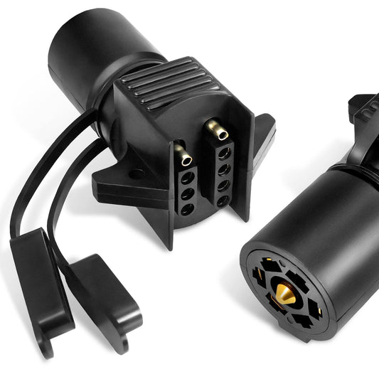 Agrieyes 7 Pin to 4 Pin Trailer Adapter, 7 Way to 5 Way Trailer Light Plug, Trailer Connector for Truck RV Utility Tow Hitch Boa