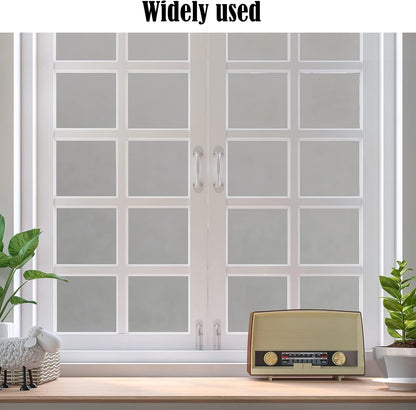Niviy Window Darkening Film Day and Night Privacy Window Cling Sun Blocking Glass Door Window Cover Gothic Decor for Bedroom,Garage, Renter House (Grey, 35.4 x 78.7 inch)