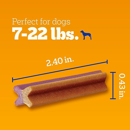 Pedigree Dentastix Dual Flavor Small Dog Dental Treats, Bacon & Chicken, 5.08 oz. Bag (24 Treats)